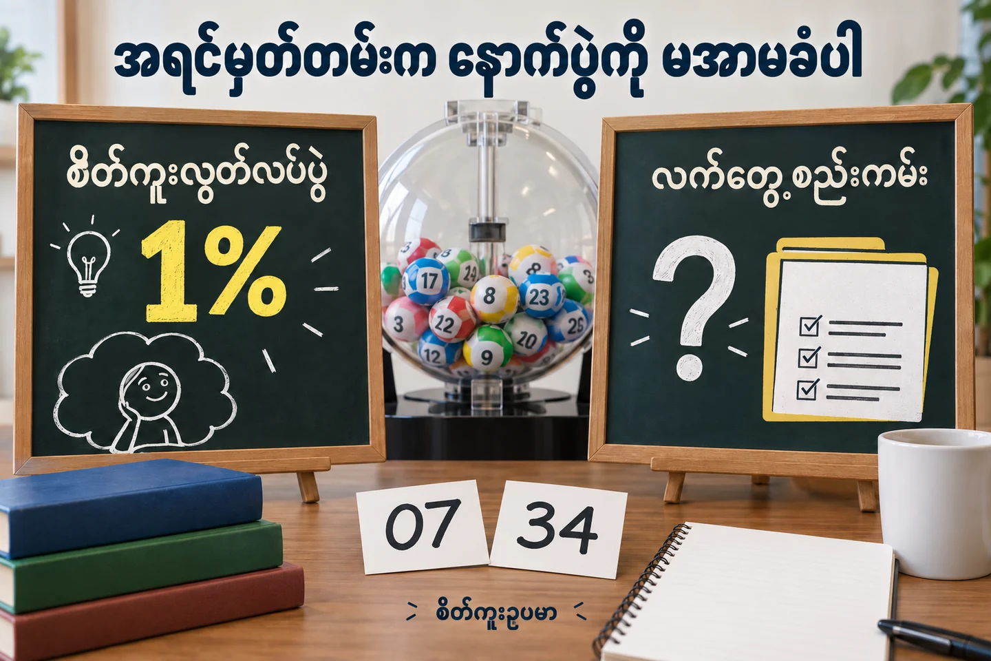 အရင်ရလဒ်နှင့် နောက်ပွဲဖြစ်နိုင်ခြေ၏ ယူဆချက်ကို စစ်နည်း ကို ရှင်းပြသော စိတ်ကူးဥပမာပုံ။