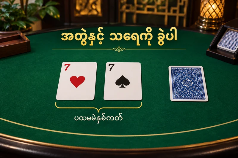 ဘာကရာပထမဖဲနှစ်ချပ်နှင့် သီးခြားရမှတ်စာရင်းကို သရုပ်ဖော်ထားပုံ